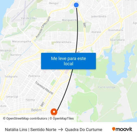 Natália Lins | Sentido Norte to Quadra Do Curtume map