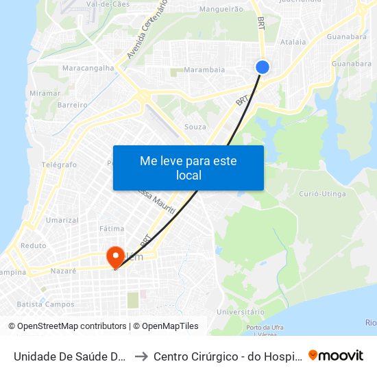 Unidade De Saúde Da Marambaia to Centro Cirúrgico - do Hospital Ophir Loyola map