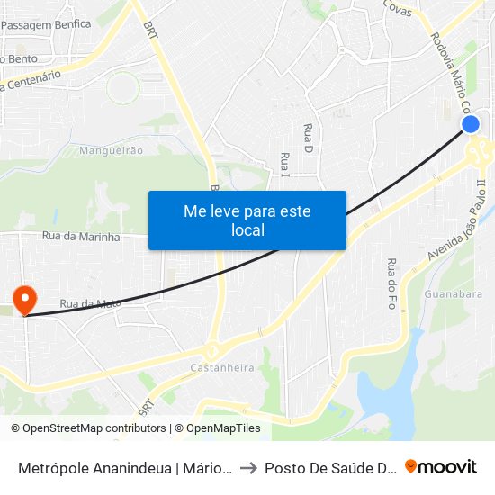 Metrópole Ananindeua | Mário Covas Com Feirinha to Posto De Saúde Da Marambaia map