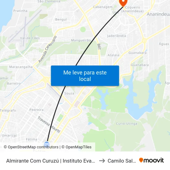 Almirante Com Curuzú | Instituto Evandro Chagas to Camilo Salgado map