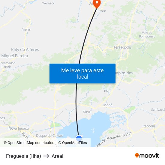 Freguesia (Ilha) to Areal map