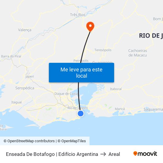 Enseada De Botafogo | Edifício Argentina to Areal map