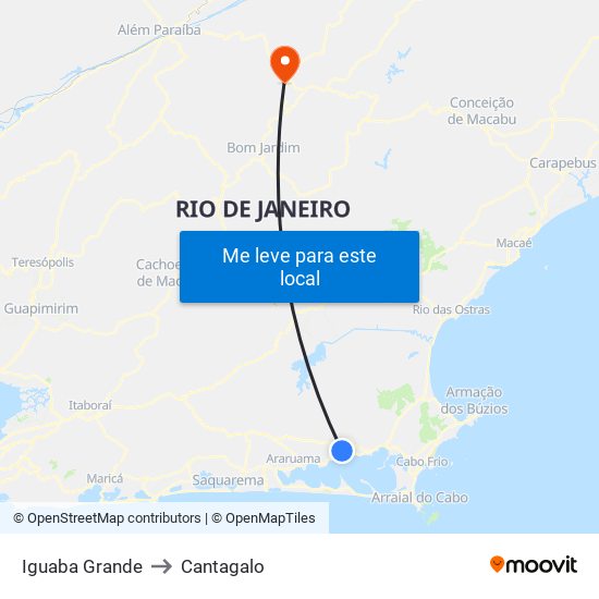 Iguaba Grande to Iguaba Grande map