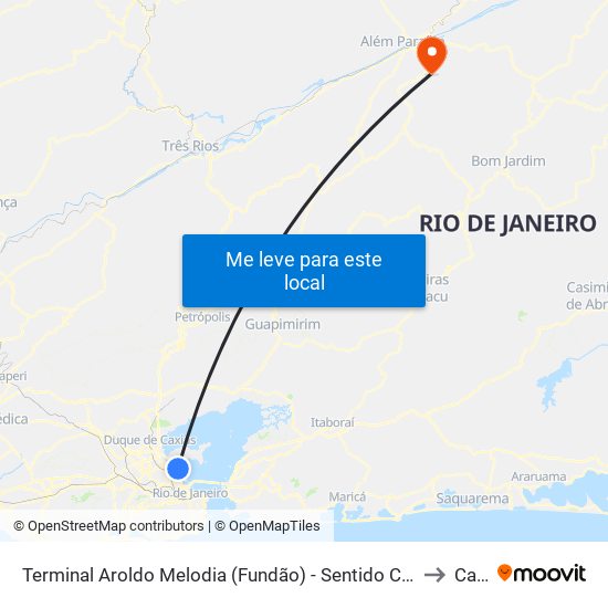 Terminal Aroldo Melodia (Fundão) - Sentido Centro E Zona Norte (Exceto Ilha) to Carmo map