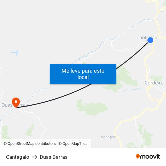 Cantagalo to Cantagalo map