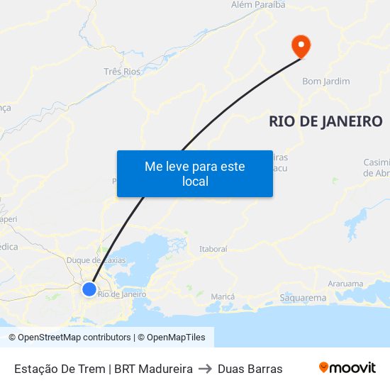 Estação De Trem | BRT Madureira to Duas Barras map