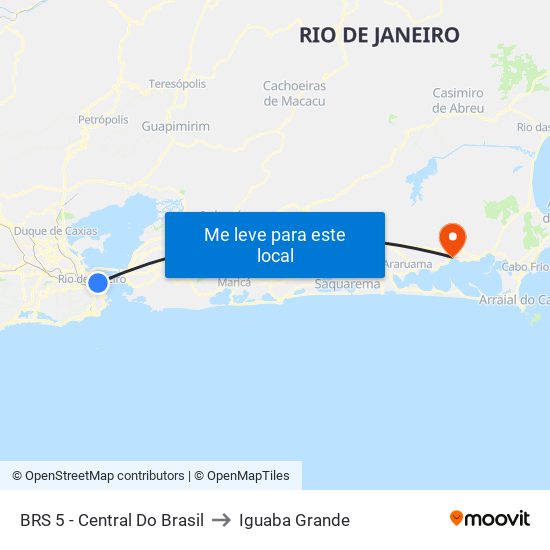 BRS 5 - Central Do Brasil to Iguaba Grande map
