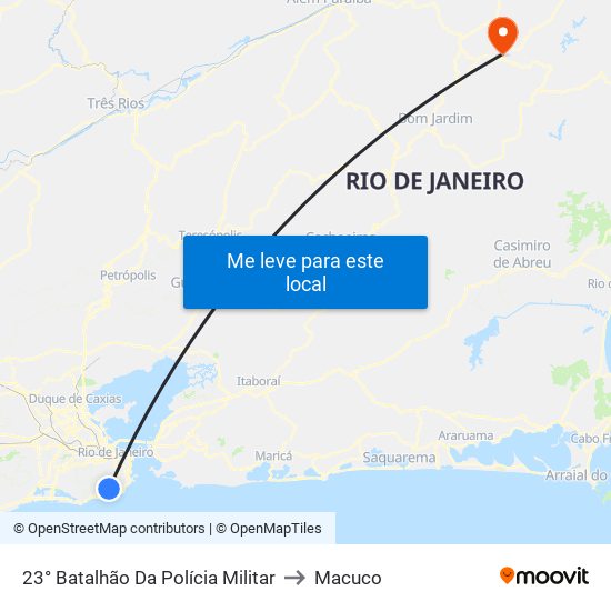 23° Batalhão Da Polícia Militar to Macuco map