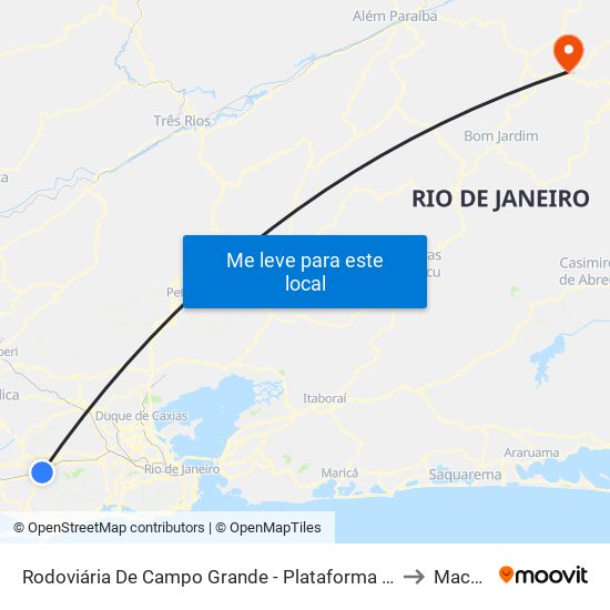 Rodoviária De Campo Grande - Plataforma A (Jabour) to Macuco map