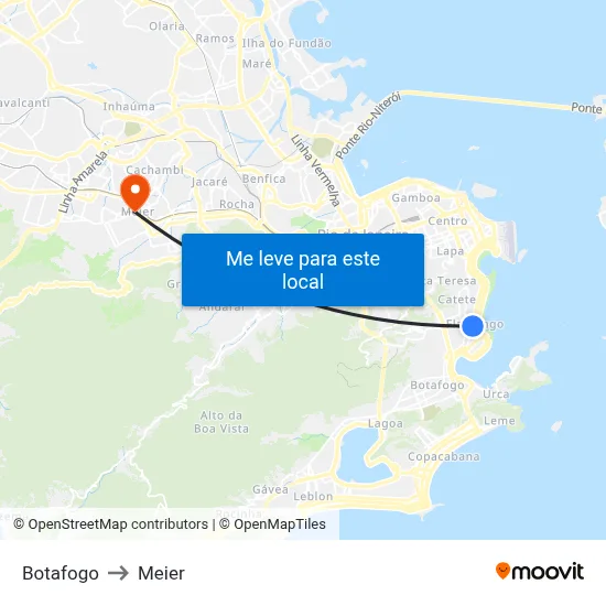 Botafogo to Meier map