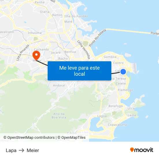 Lapa to Meier map