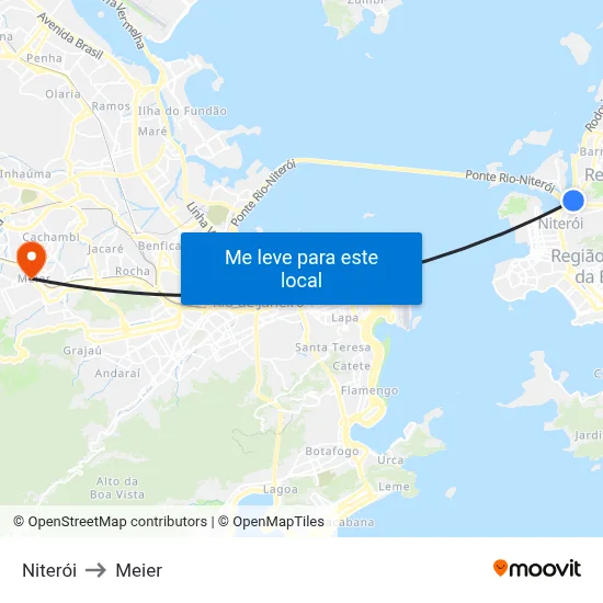 Niterói to Meier map