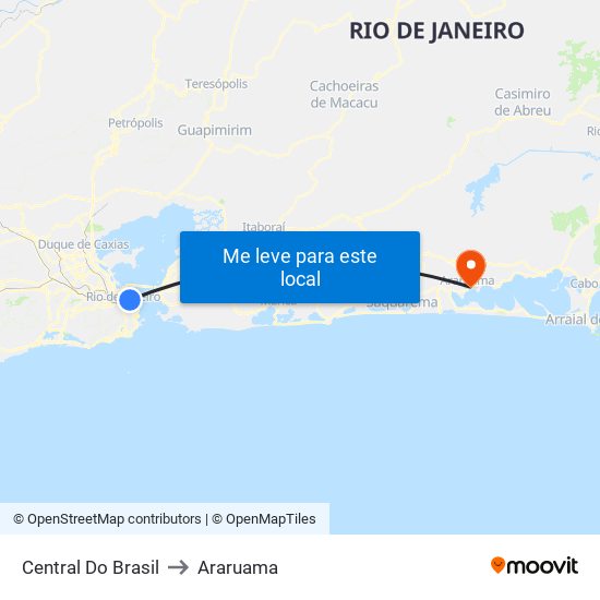 Central Do Brasil to Araruama map