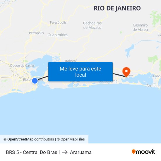 BRS 5 - Central Do Brasil to Araruama map