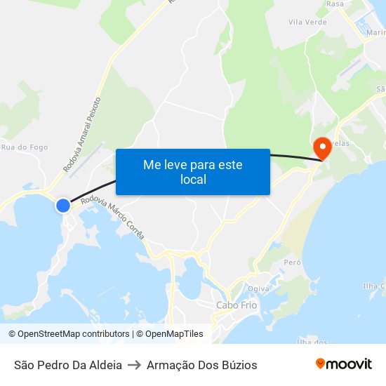 São Pedro Da Aldeia to São Pedro Da Aldeia map