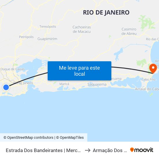 Estrada Dos Bandeirantes | Merck | Coca-Cola to Armação Dos Búzios map