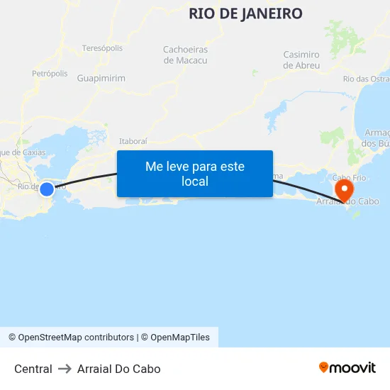 Central to Arraial Do Cabo map