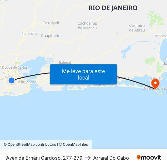 Avenida Ernâni Cardoso, 277-279 to Arraial Do Cabo map