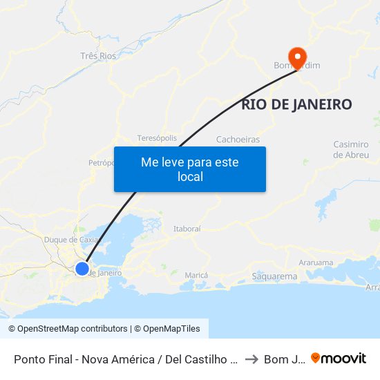 Ponto Final - Nova América / Del Castilho (Linhas Para Barra E Jpa) to Bom Jardim map