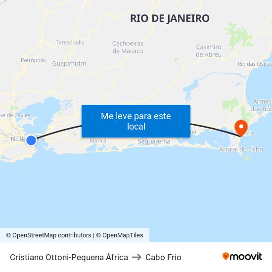 Cristiano Ottoni-Pequena África to Cabo Frio map