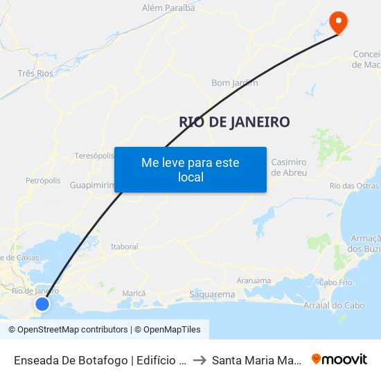 Enseada De Botafogo | Edifício Argentina to Santa Maria Madalena map
