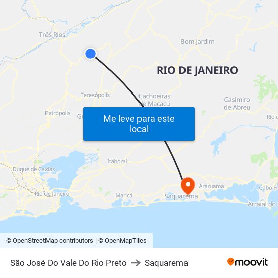 São José Do Vale Do Rio Preto to Saquarema map