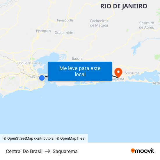 Central Do Brasil to Saquarema map