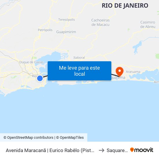 Avenida Maracanã | Eurico Rabêlo (Pista Central) to Saquarema map