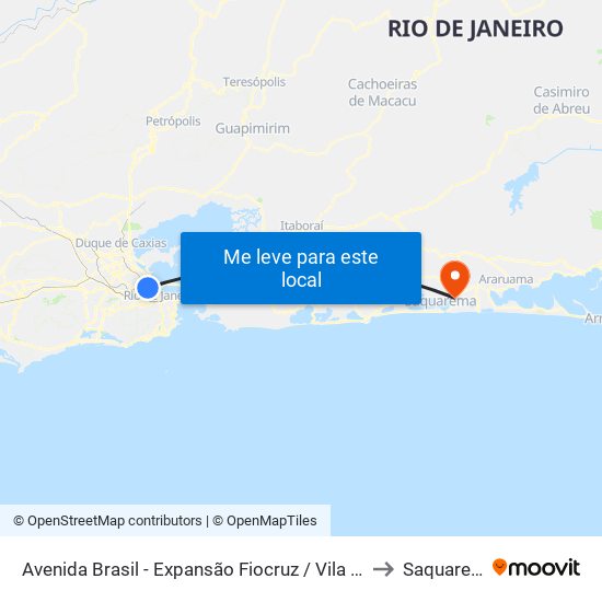Avenida Brasil - Expansão Fiocruz / Vila Do João to Saquarema map