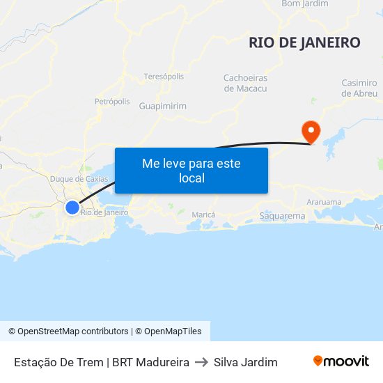 Estação De Trem | BRT Madureira to Silva Jardim map