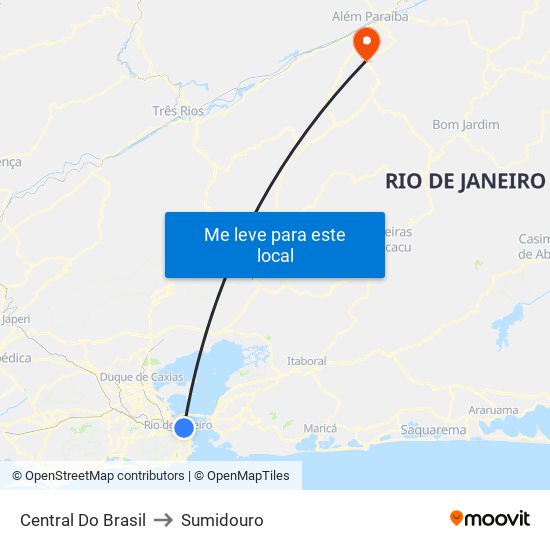Central Do Brasil to Sumidouro map