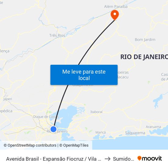 Avenida Brasil - Expansão Fiocruz / Vila Do João to Sumidouro map