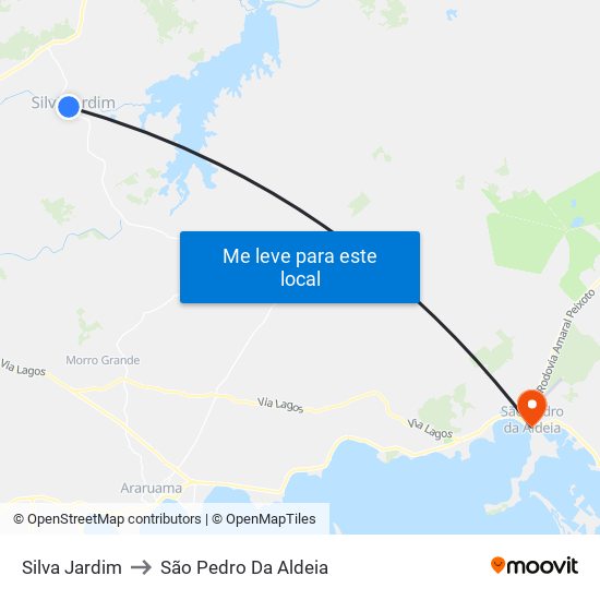 Silva Jardim to Silva Jardim map