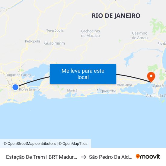 Estação De Trem | BRT Madureira to São Pedro Da Aldeia map