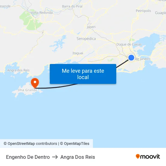 Engenho De Dentro to Angra Dos Reis map