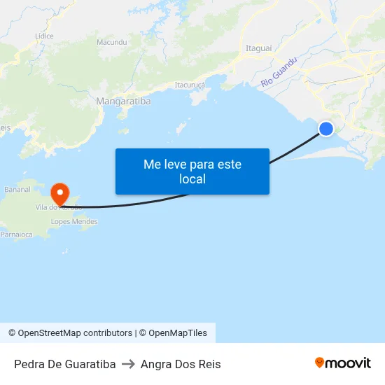 Pedra De Guaratiba to Angra Dos Reis map