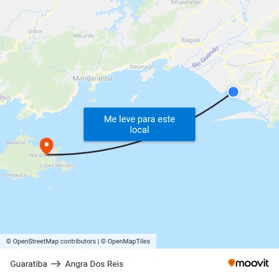 Guaratiba to Angra Dos Reis map