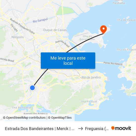 Estrada Dos Bandeirantes | Merck | Coca-Cola to Freguesia (Ilha) map