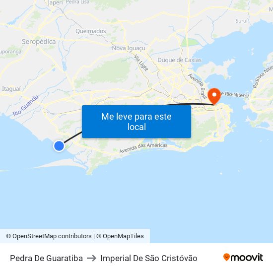 Pedra De Guaratiba to Imperial De São Cristóvão map