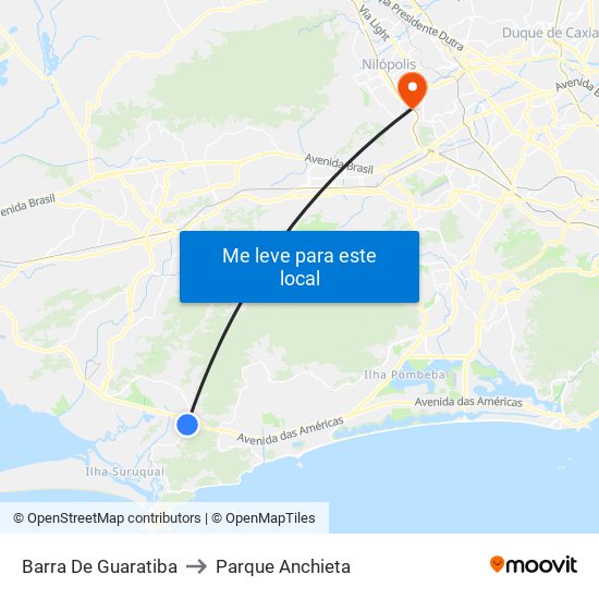 Barra De Guaratiba to Parque Anchieta map