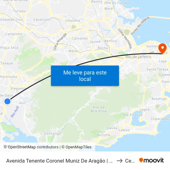 Avenida Tenente Coronel Muniz De Aragão | Marmoraria Mardil to Centro map