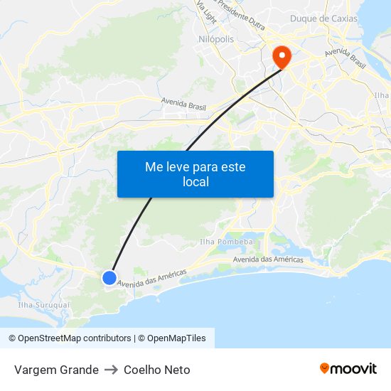 Vargem Grande to Coelho Neto map