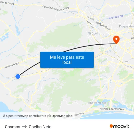 Cosmos to Coelho Neto map