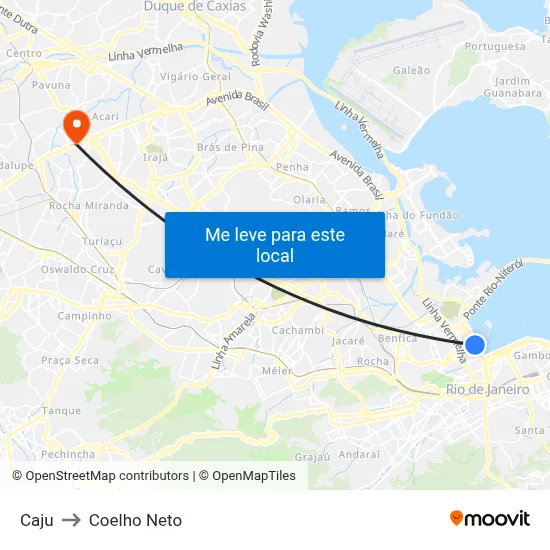 Caju to Coelho Neto map
