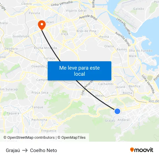 Grajaú to Coelho Neto map