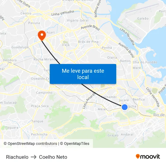 Riachuelo to Coelho Neto map