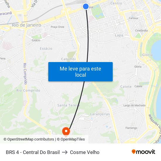 BRS 4 - Central Do Brasil to Cosme Velho map