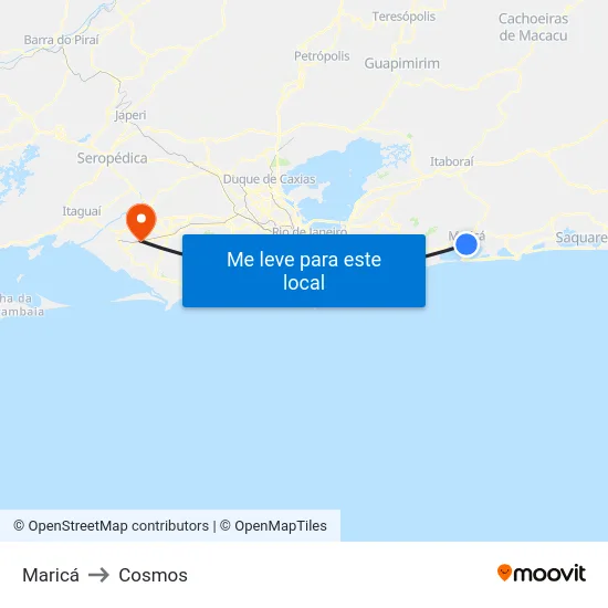Maricá to Cosmos map