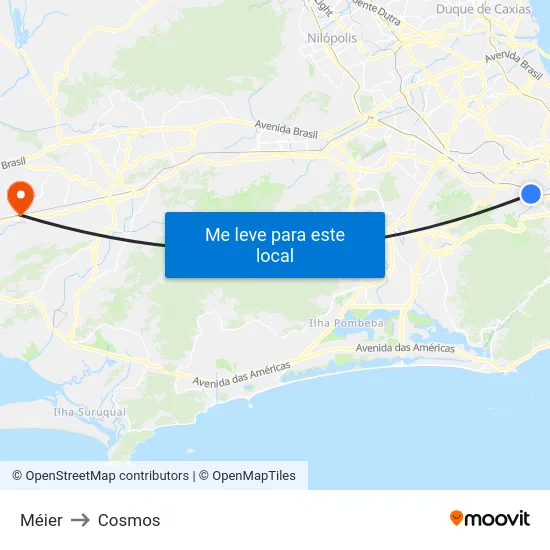 Méier to Cosmos map