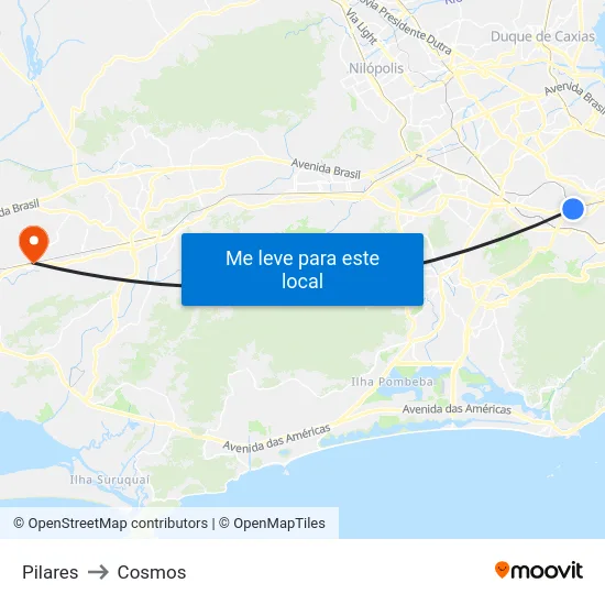 Pilares to Cosmos map